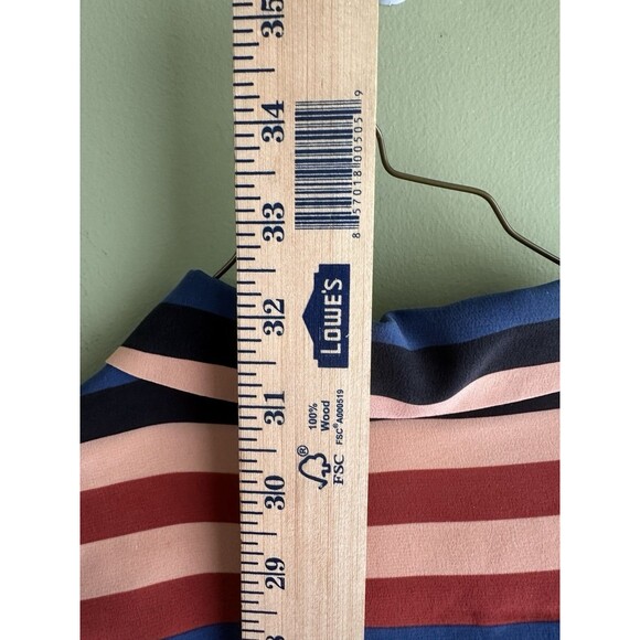 Equipment Femme 100% Silk Striped Tunic Top Colorful Womens Small Button Front - Picture 5 of 8